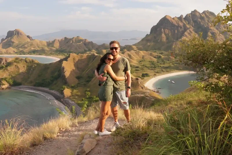 Travellers at the Padar Island viewpoint in Komodo National Park