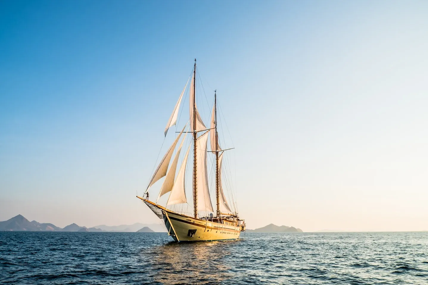 Sailing yacht in Raja Ampat, West Papua
